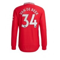 Manchester United Donny van de Beek #34 Fotballklær Hjemmedrakt 2022-23 Langermet